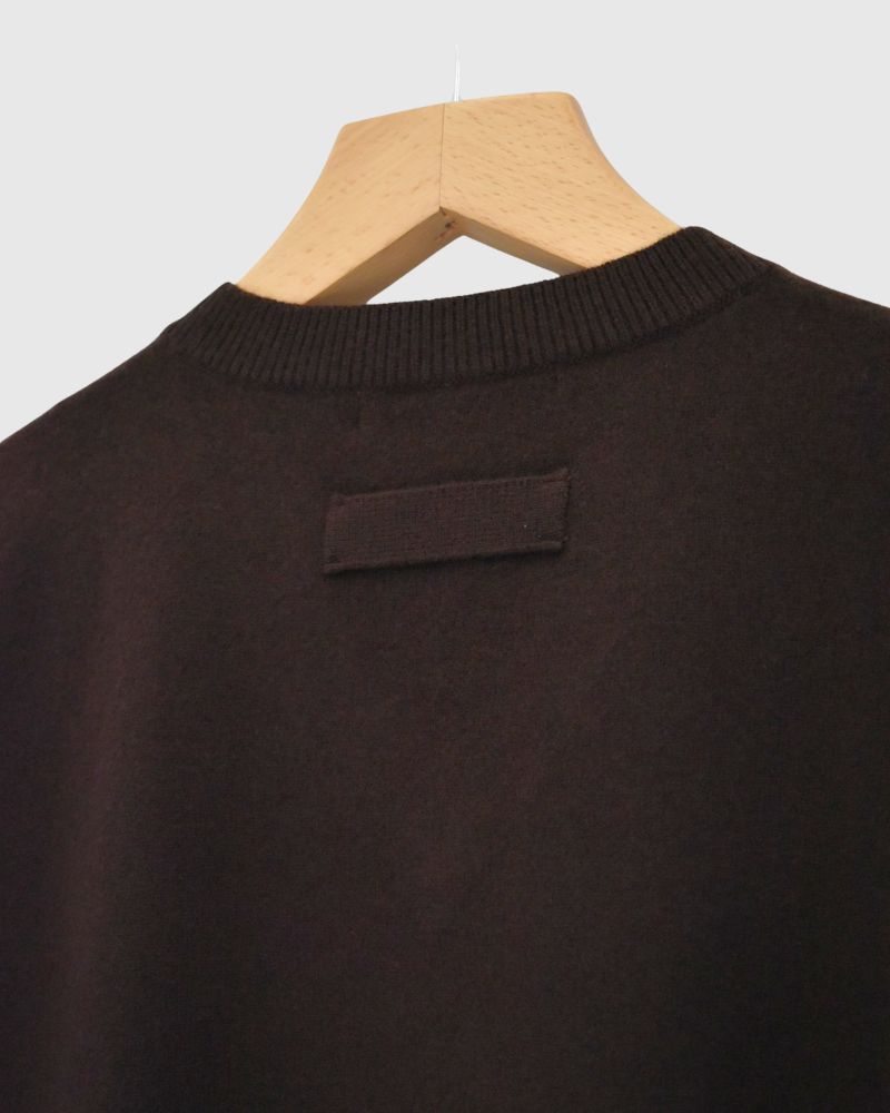 GINNY V-neck knit pullover in Brown