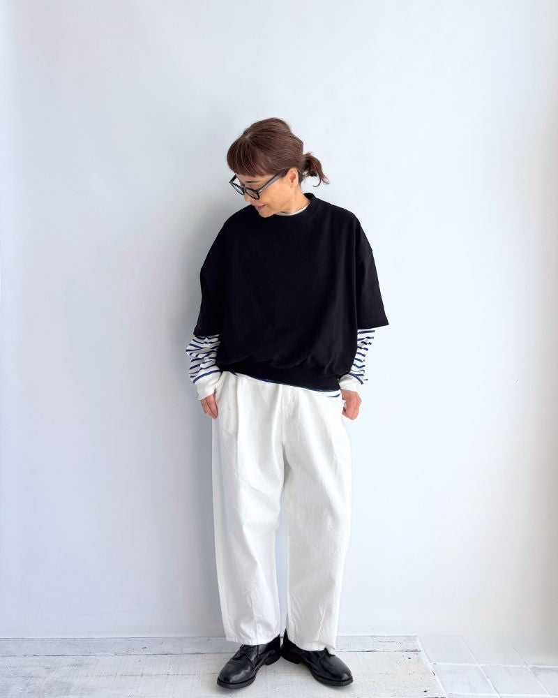 Sweat Cocoon Vest in Black