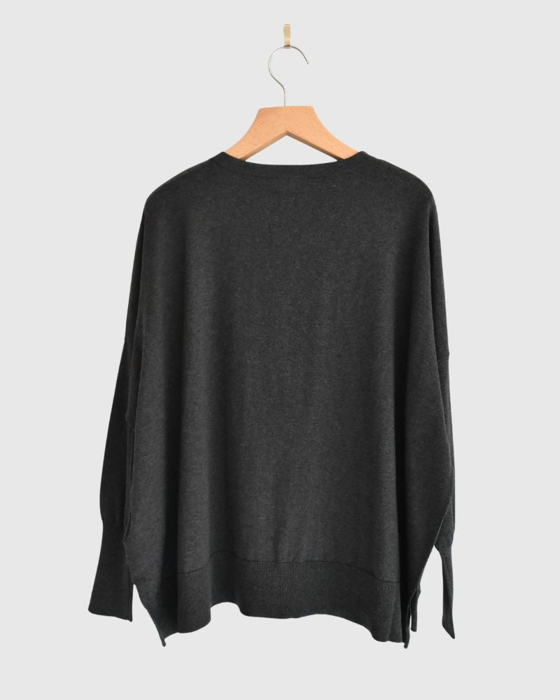 5COLOR 2WAY Cardigan in CharcoalGray
