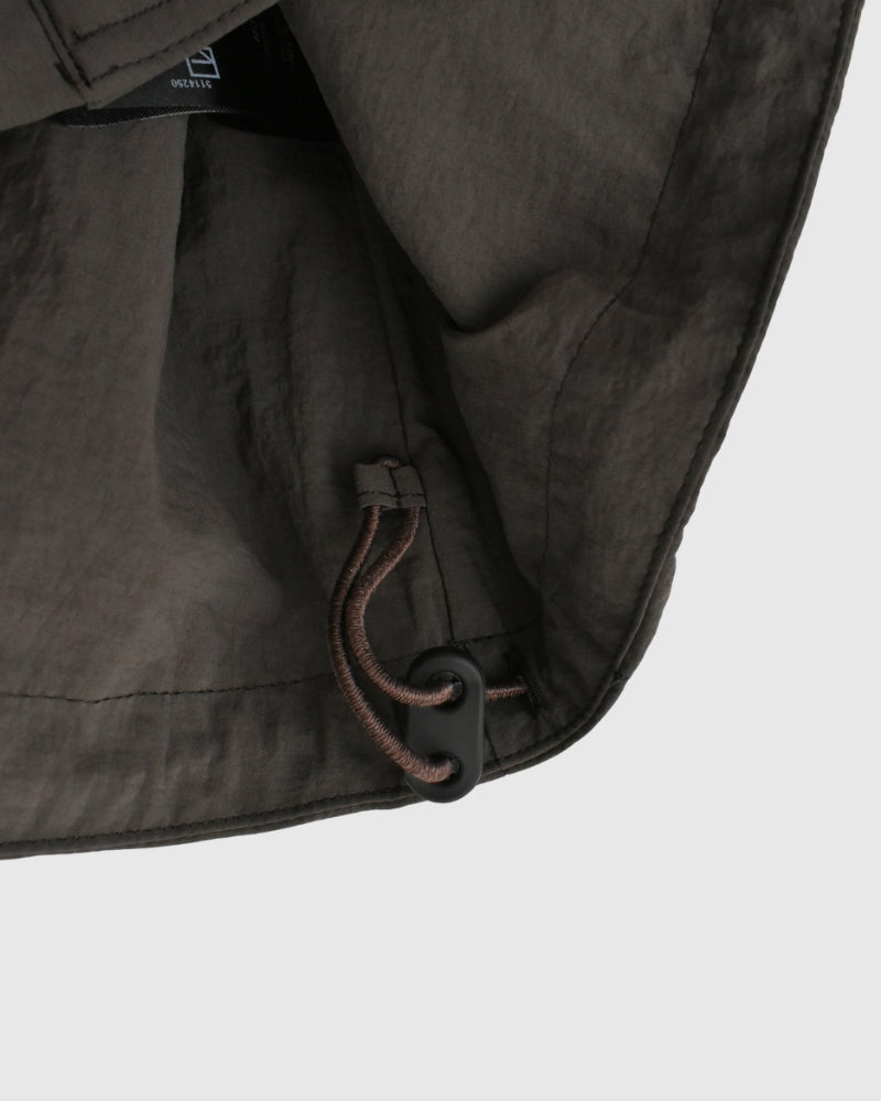 Funnel Neck Jacket in Brown
