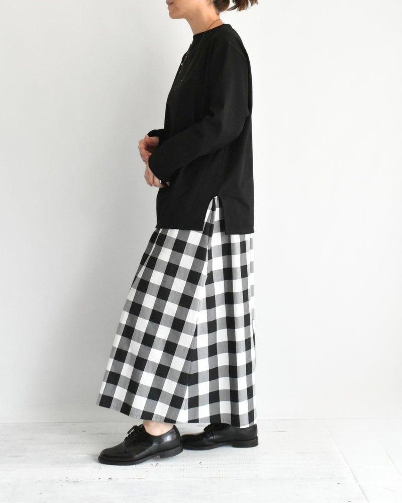 Giza Cotton Basque T-Shirt in Black