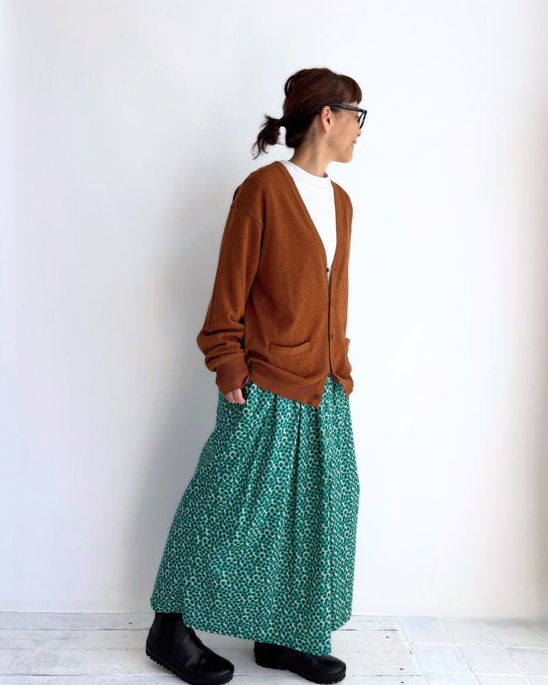 Openwork knit cardigan 'EMILY' in Camel