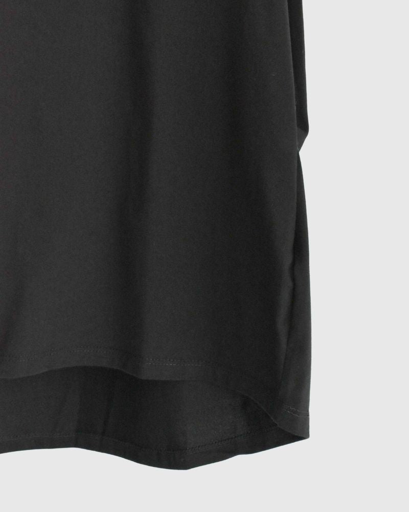 Shoulder Tuck Tank Top in Black