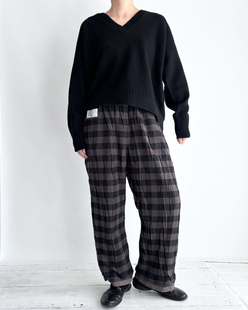 40s ORGANIC POPLIN (OVERDYE) EASY PANTS in SmokeGray