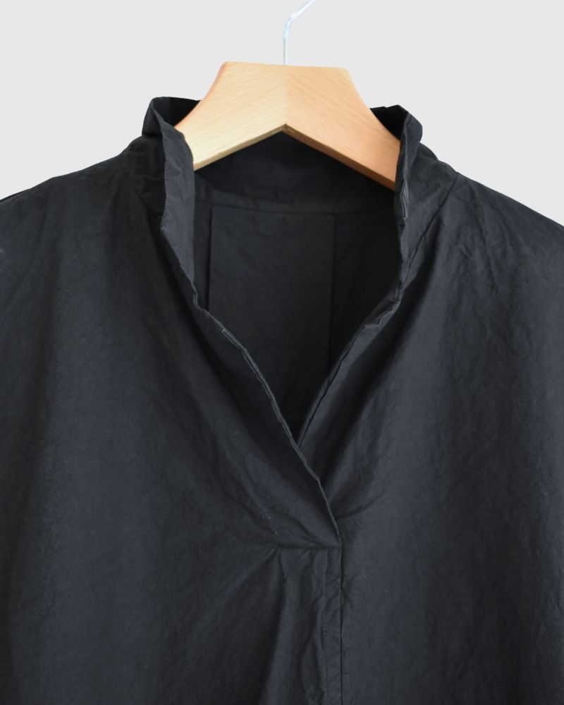 Cotton wide silhouette dress in NavyBlack