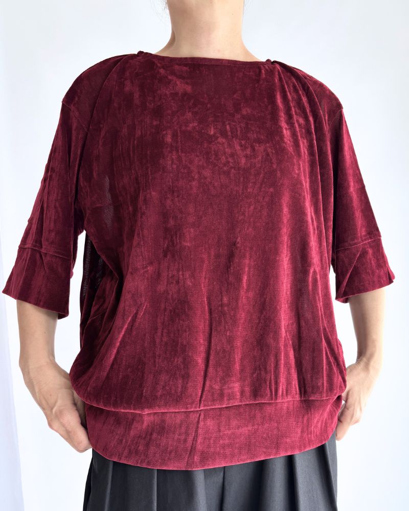 TULLE FLOCKY pullover in Bordeaux