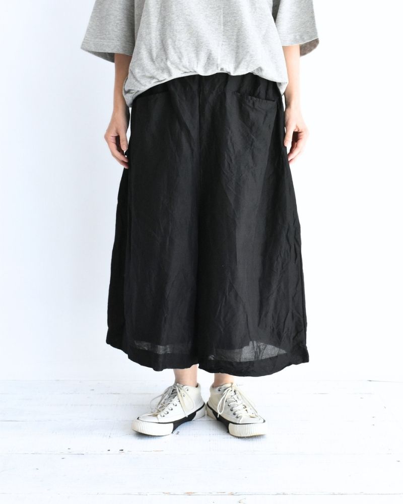 Handwoven Selvedge Cotton Linen Pants in Black