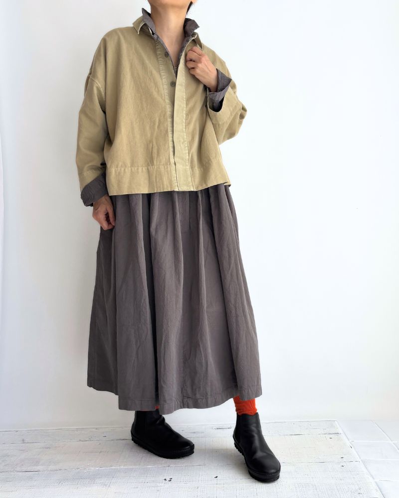 Soft Twill Shirt in Beige