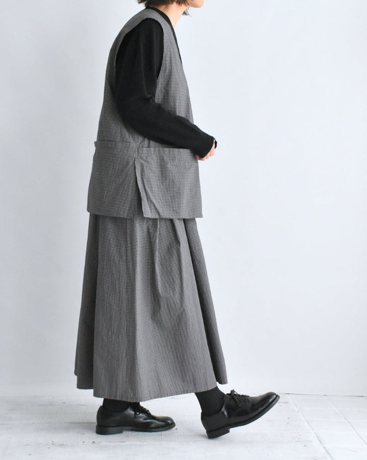 Work Pullover Vest in BrownGingham
