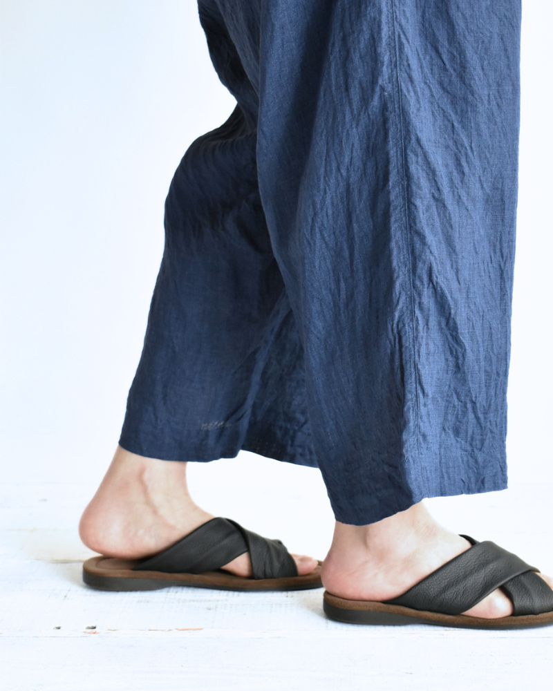 Indigo Linen Pants in Blue