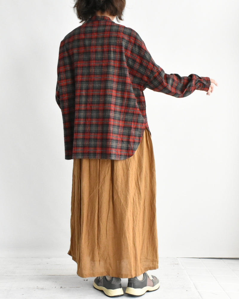 Oversized Shirt in Red Check