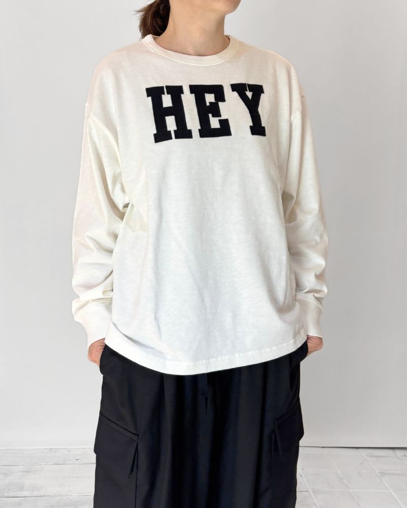 HEY Long Sleeve T-Shirt in White