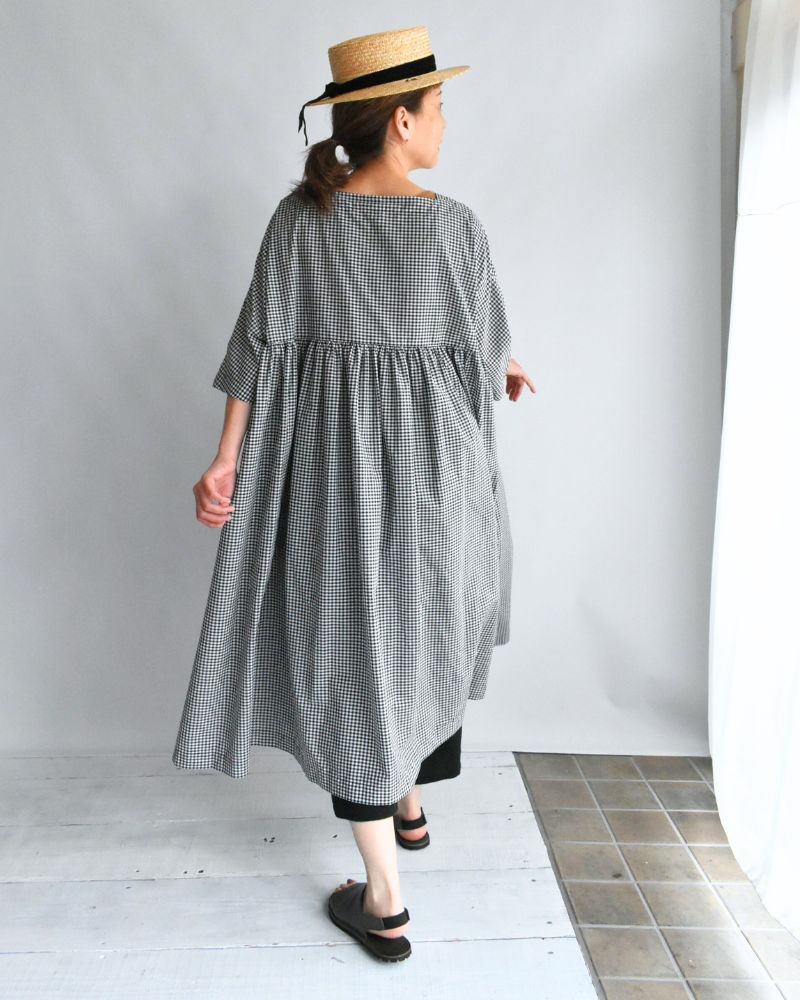 Ruffle Dress in BlackGingham