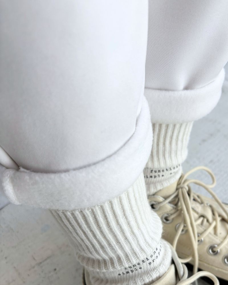 Fleece-lined poncho jodhpurs trousers 'RUNKY' in White