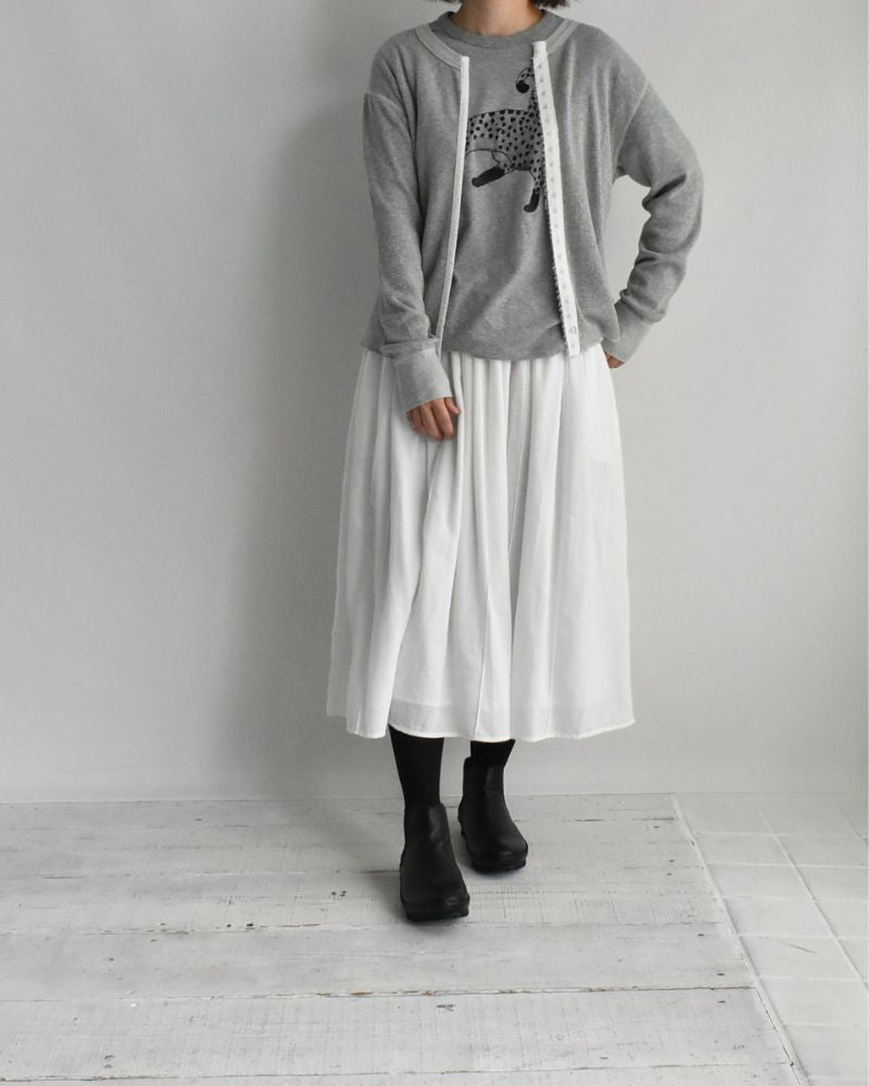 Lame Thermal Remake Cardigan in Gray