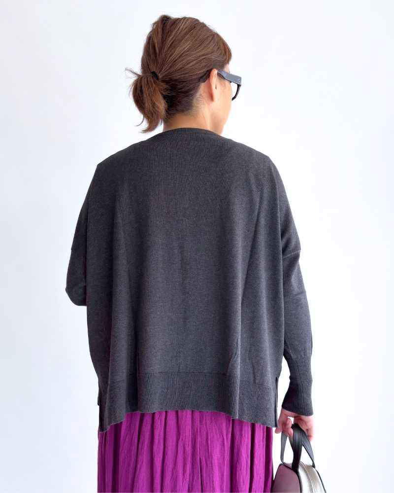 5COLOR 2WAY Cardigan in CharcoalGray