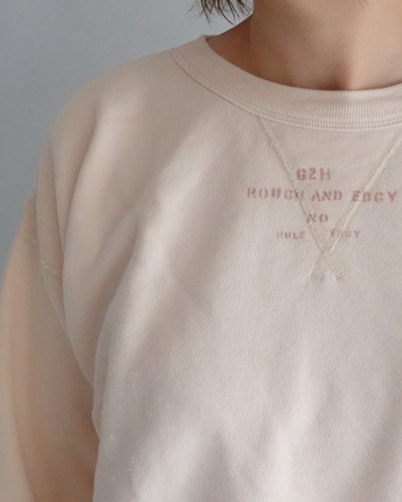 Vintage Sweat Double Gusset Pullover in White