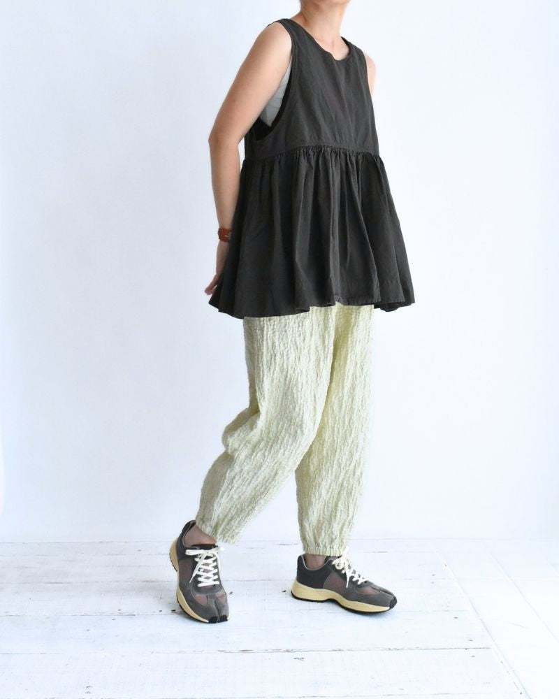 Sleeveless Gathered Top in Dark Brown