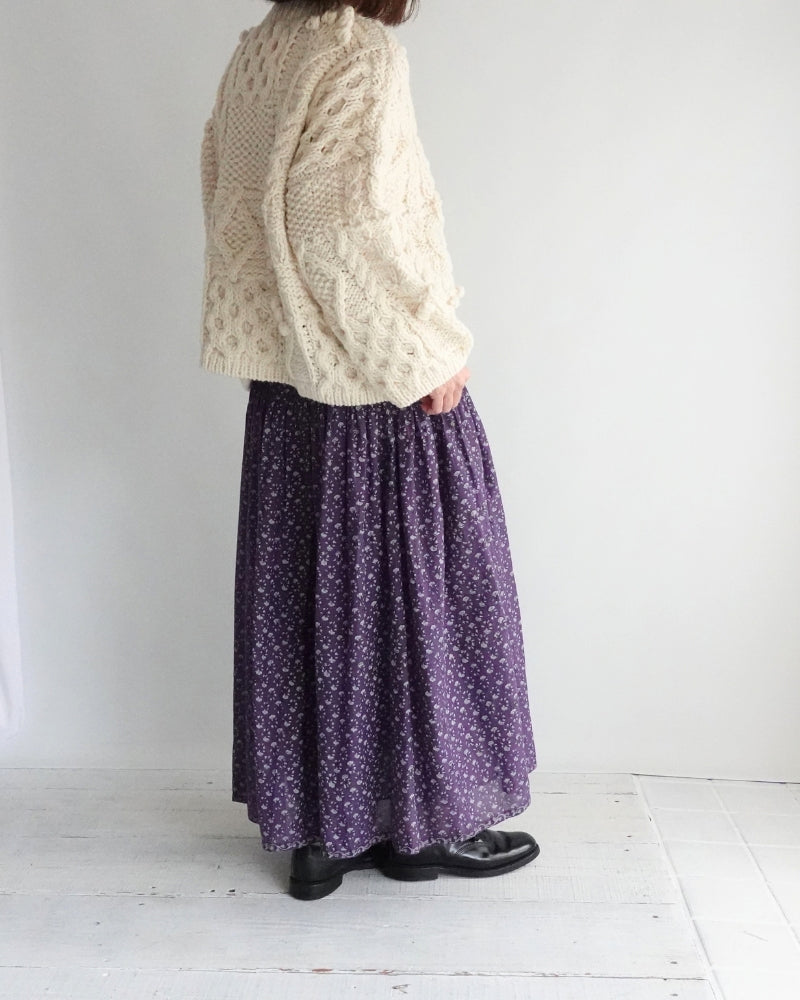 Peru Hand Knit Pullover in White