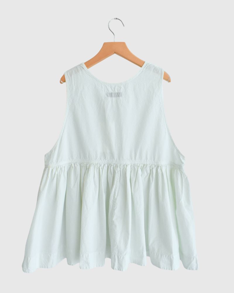 Sleeveless Gathered Top in MintGreen