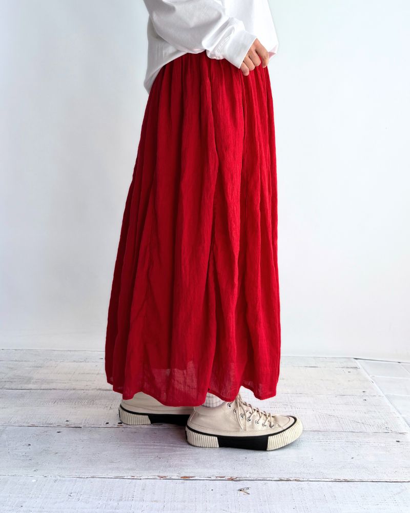 GATHERED SKIRT in DeepRed