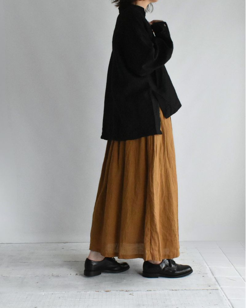Handwoven 60 Linen Shirt in Black