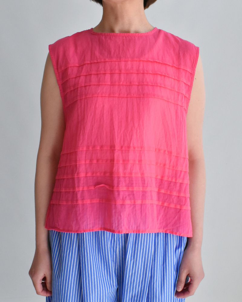 Boil Sleeveless Stack Blouse in Pink