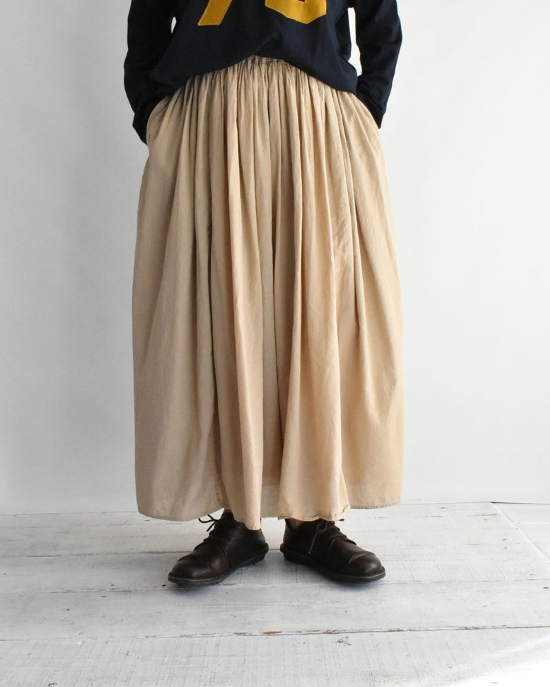 Rajasthan Gathered Skirt in Beige