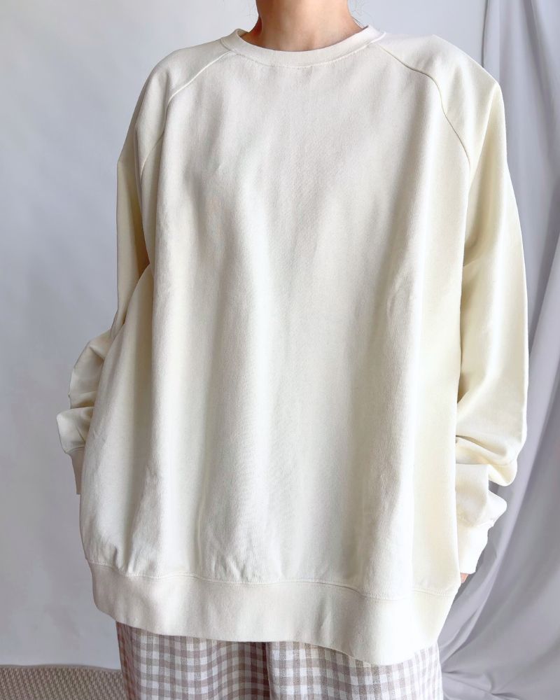 Lined Sweatshirt in White