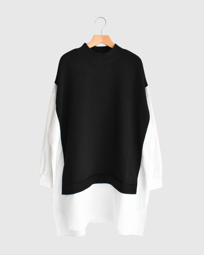 Knit combination top 'JOHA' in Black