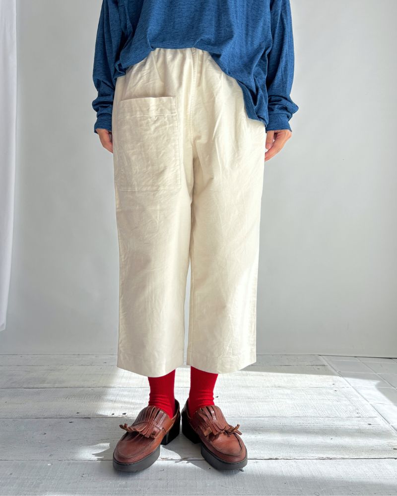 Asymmetrical Baker Pants (Moleskin)  in Ivory