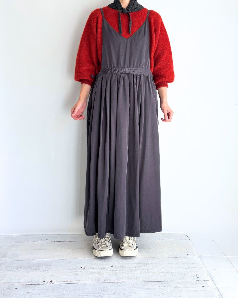 CURIOUS CAMISOLE ONE PIECE in Charcoal