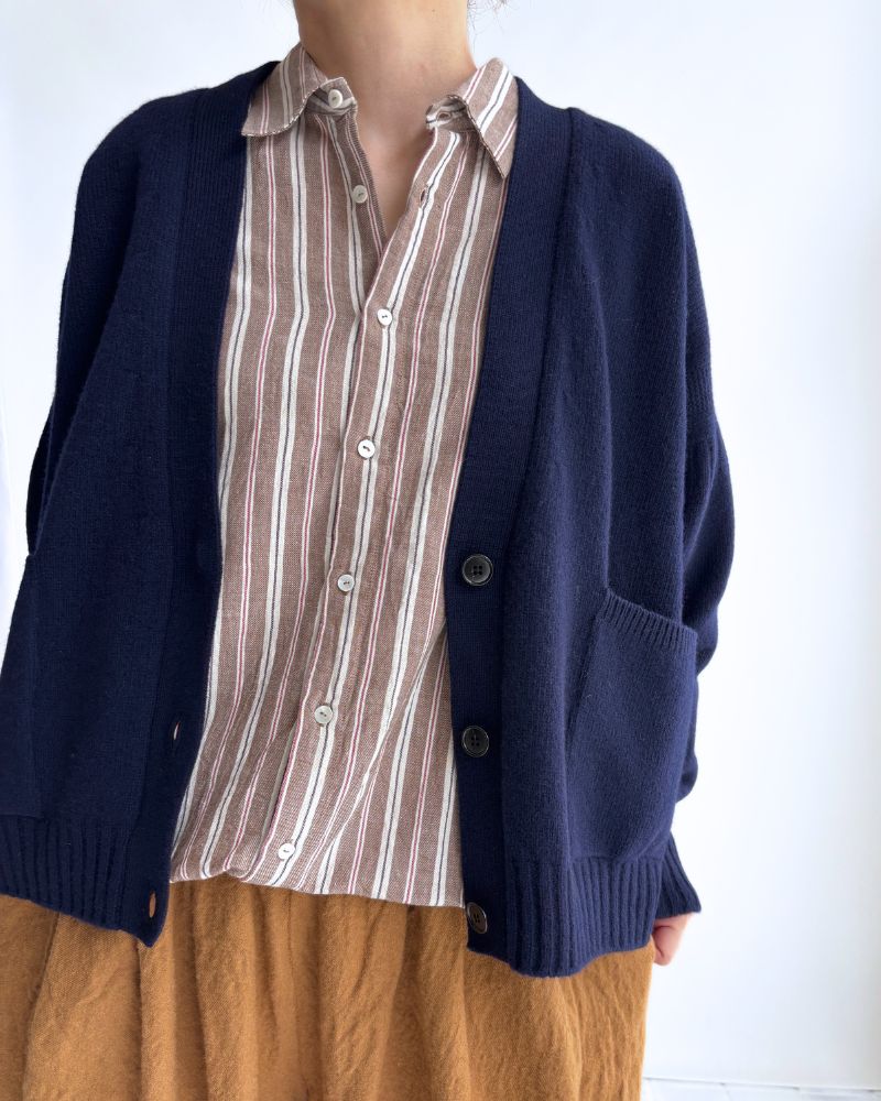 JANE V-neck Cardigan in Navy