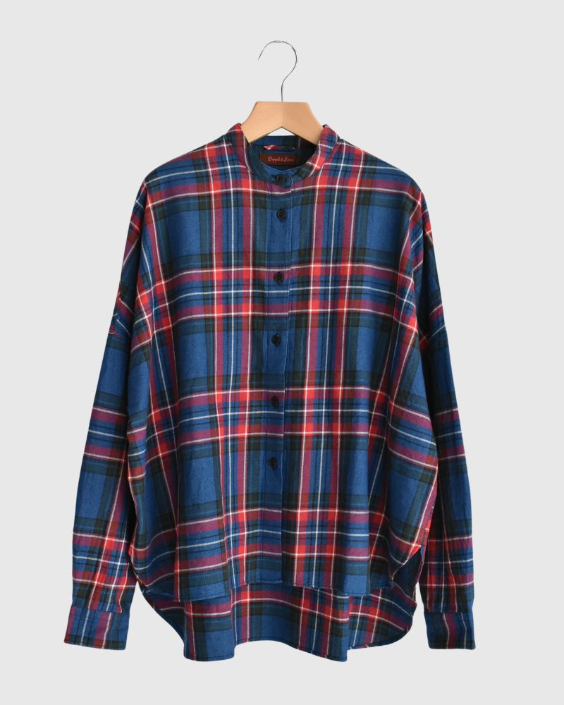 INDIGO Tartan Overshirt in Blue