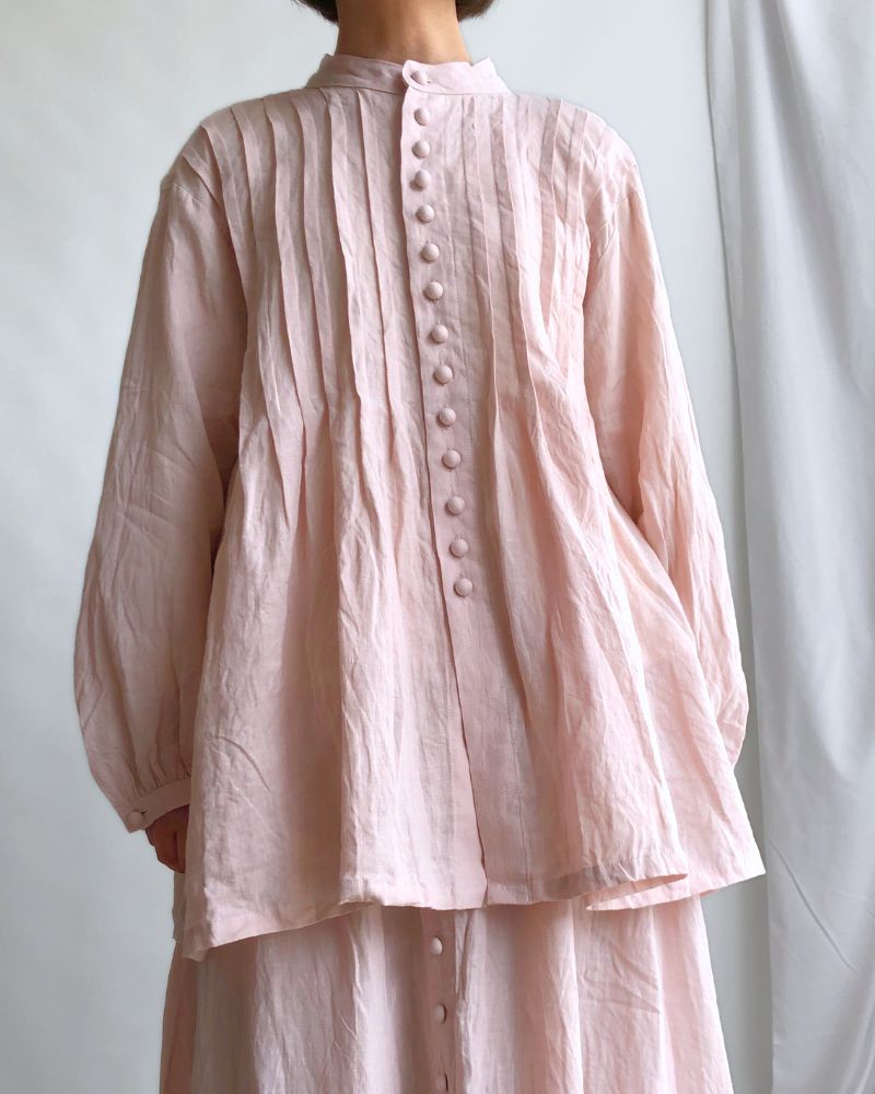 French Linen Shirt in Pink