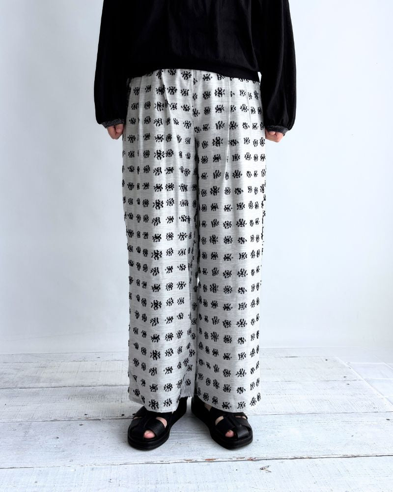 Jacquard Wide Pants in LightGray