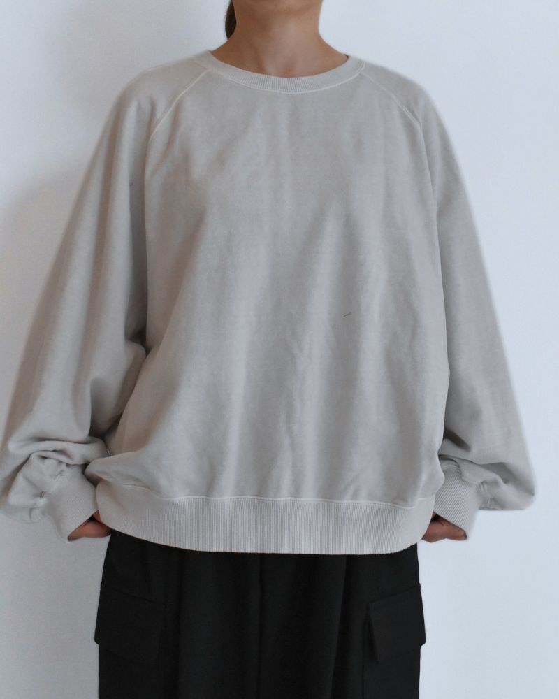 Pigment dye sweatshirt L/S in Ivory