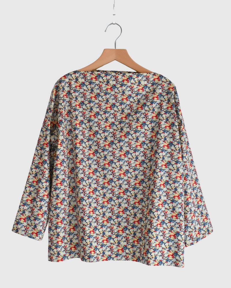 Boat neck blouse (LIBERTY)  in Red