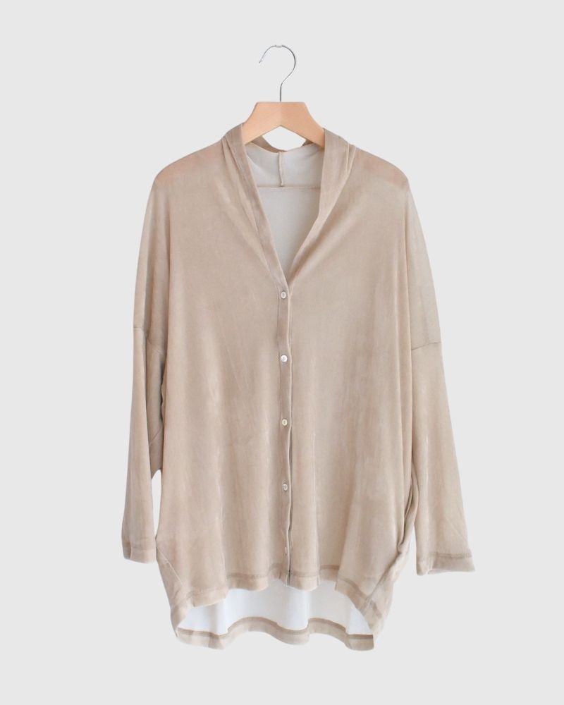 TULLE FLOCKY Cardigan in Beige