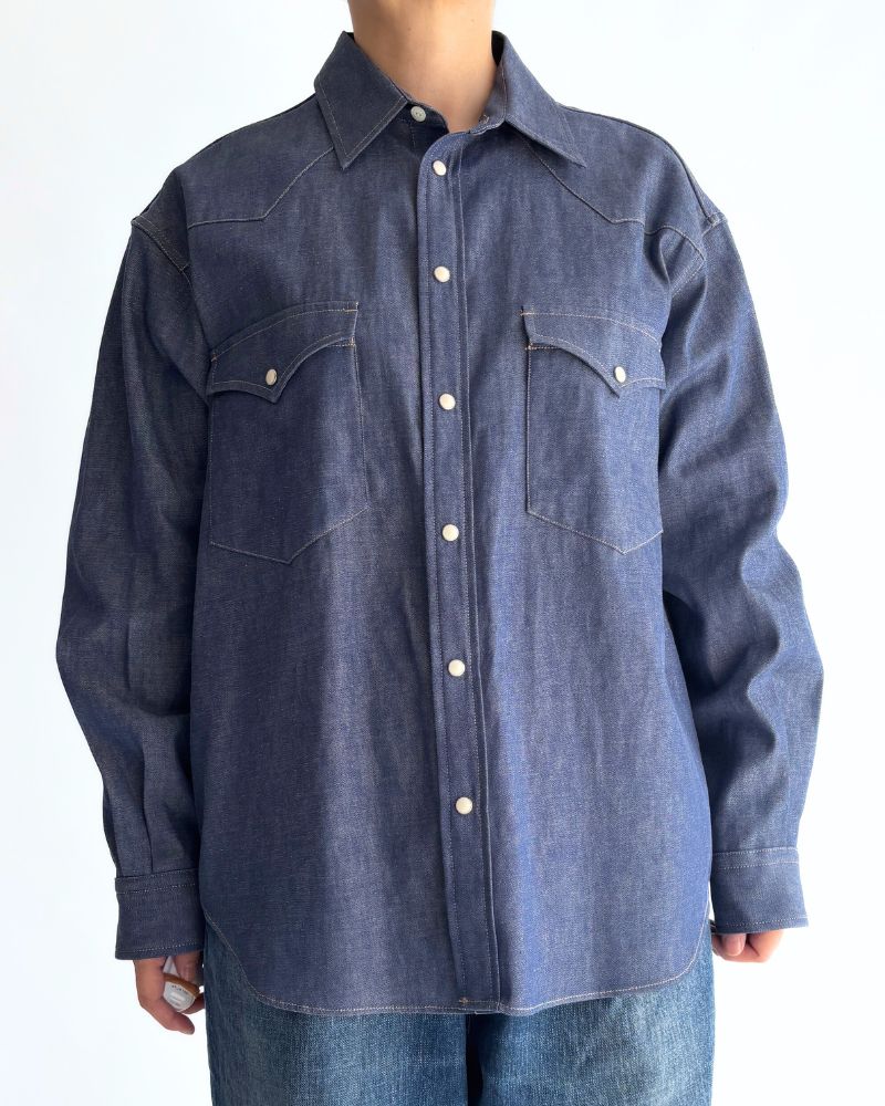BRENDA-DENIM Western shirt in Blue