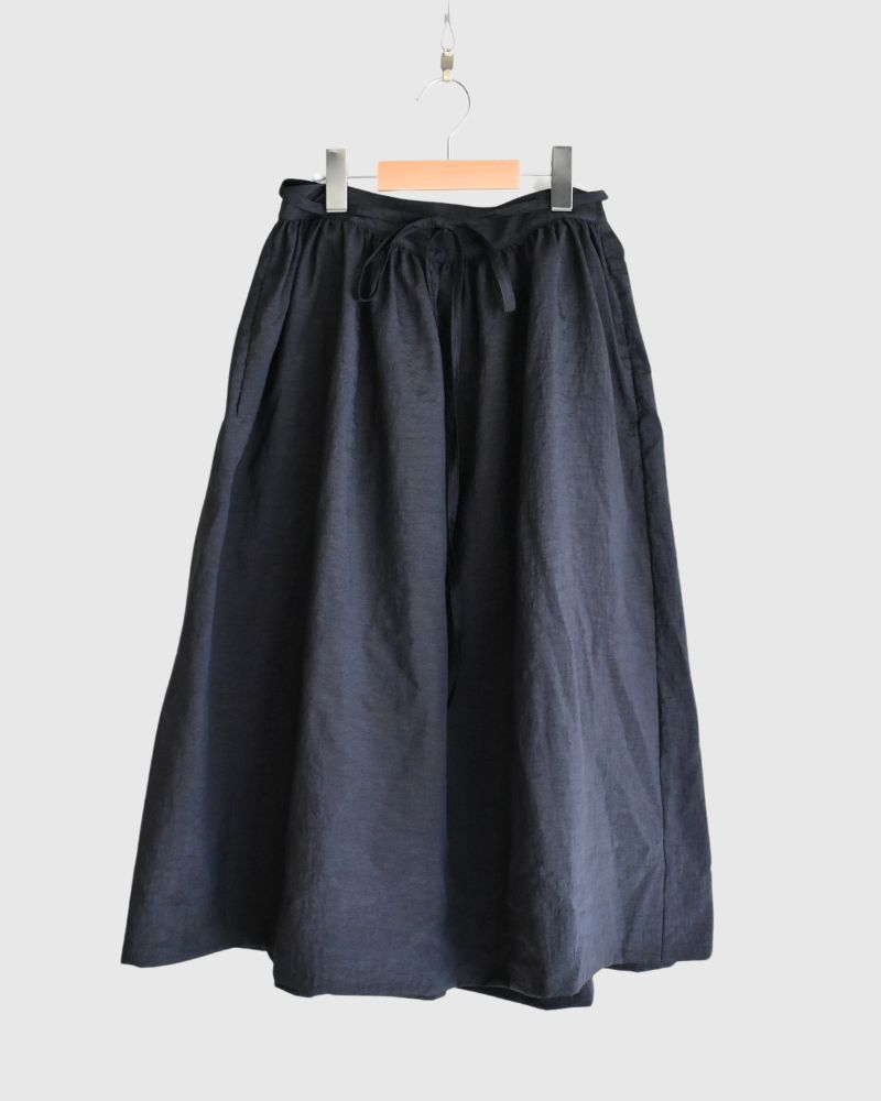 Vintage Cloth Shoulder Strap Skirt in Navy