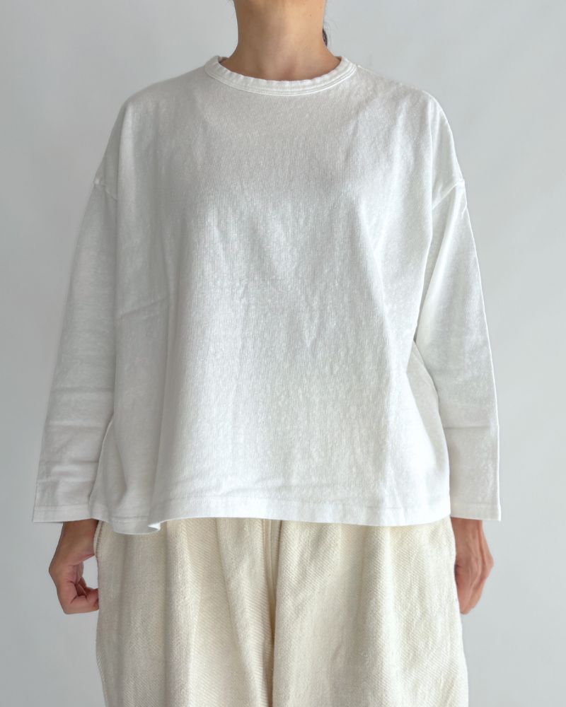 jersey pullover in White