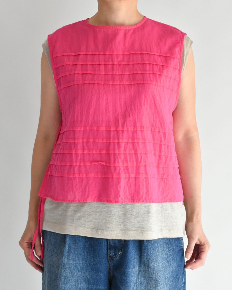 Boil Sleeveless Stack Blouse in Pink