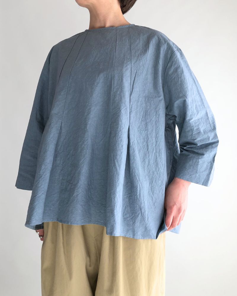 Tucked Blouse in GrayishBlue