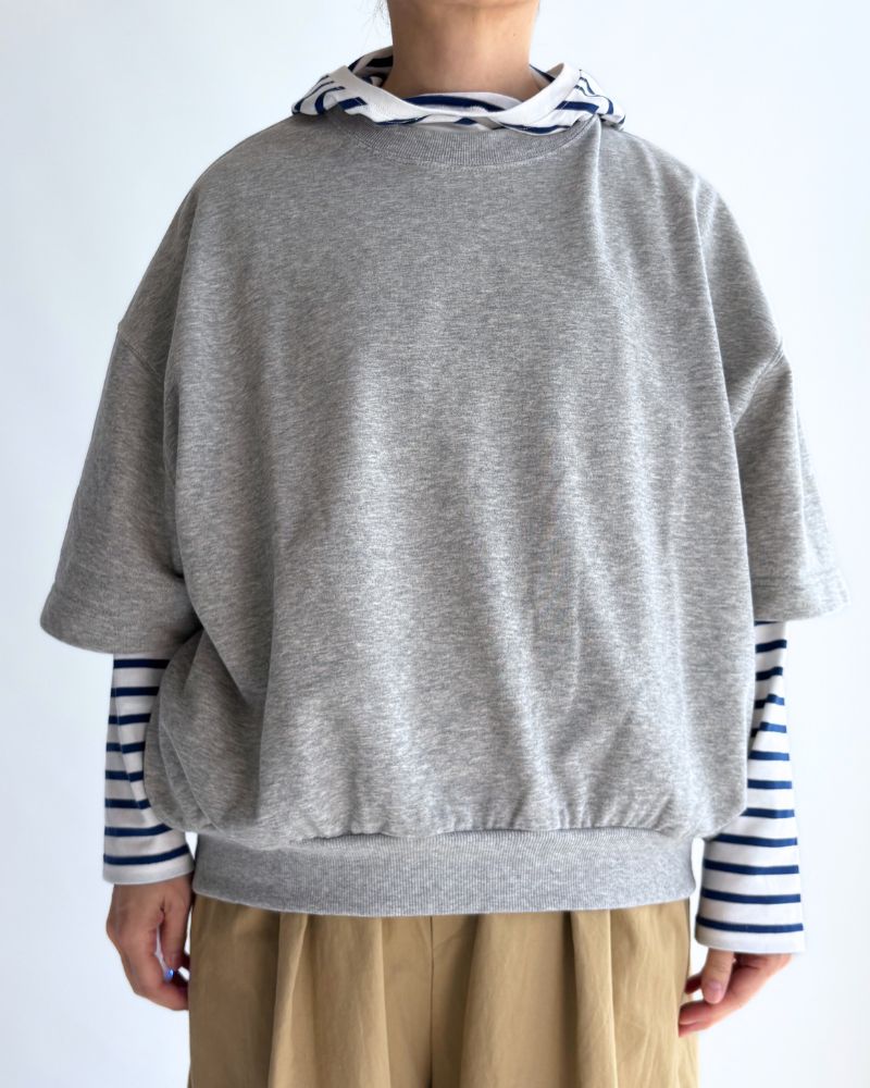 Sweat Cocoon Vest in TopGray