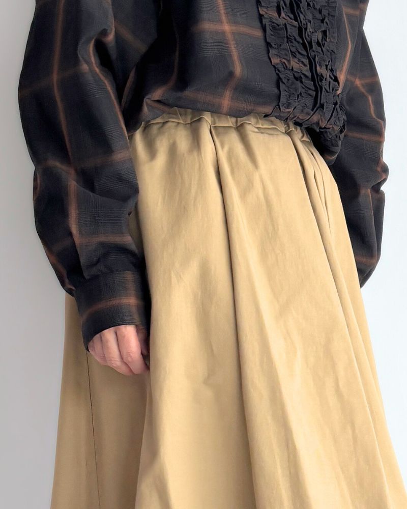 DOLLY-TWILL Tack Skirt in Beige