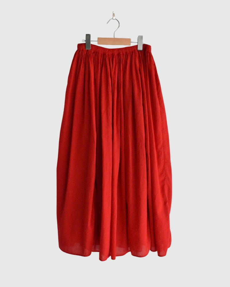 Rajasthan Gathered Skirt in Red