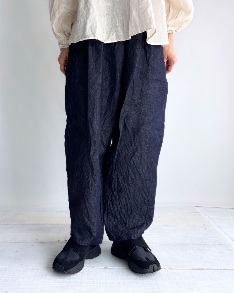 Light denim throw pants in Indigo