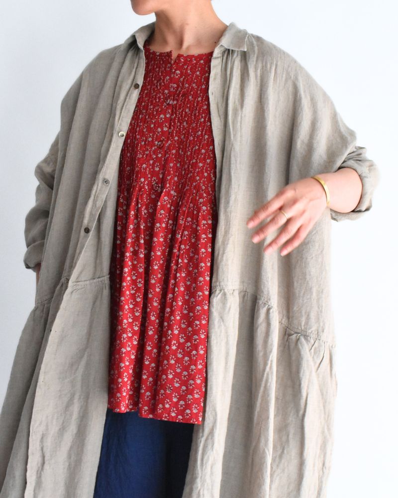 French Linen Dress in Natural