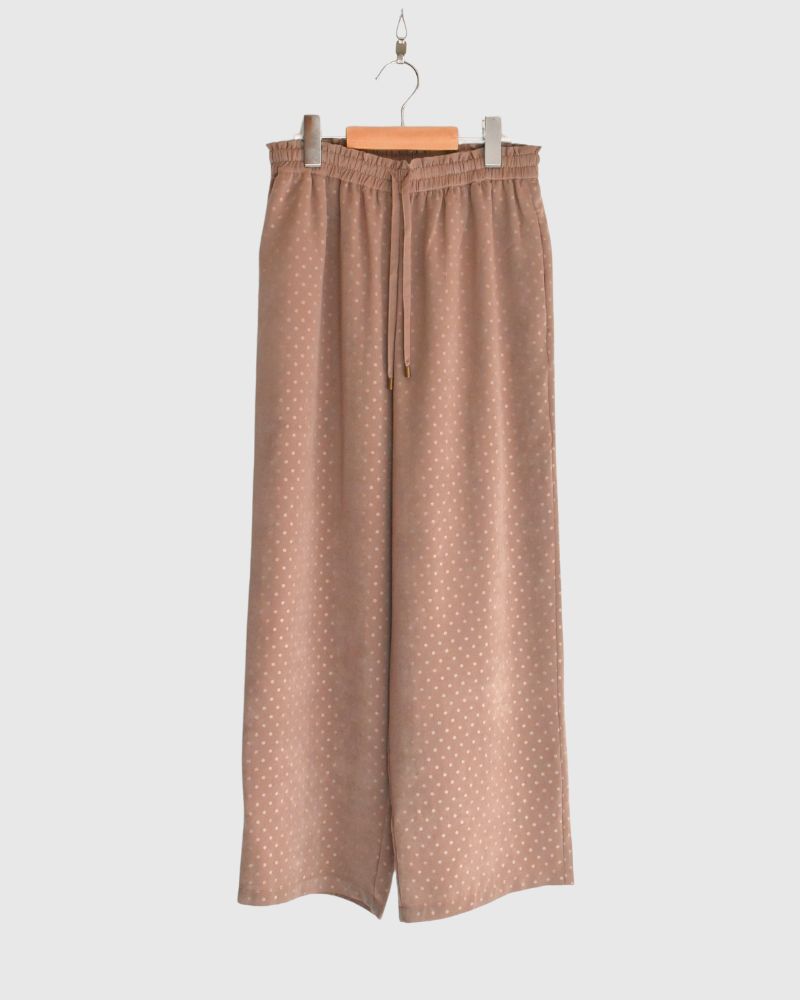 Embossed dot pants 'SONK' in Beige